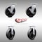 Service Caster 8 Inch SS Glass Filled Nylon Caster Set with Roller Bearing 2 Brakes 2 Rigid SCC SCC-SS30S820-GFNR-TLB-2-R-2 - alternate 2